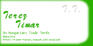 terez timar business card