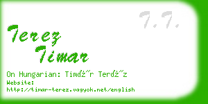 terez timar business card